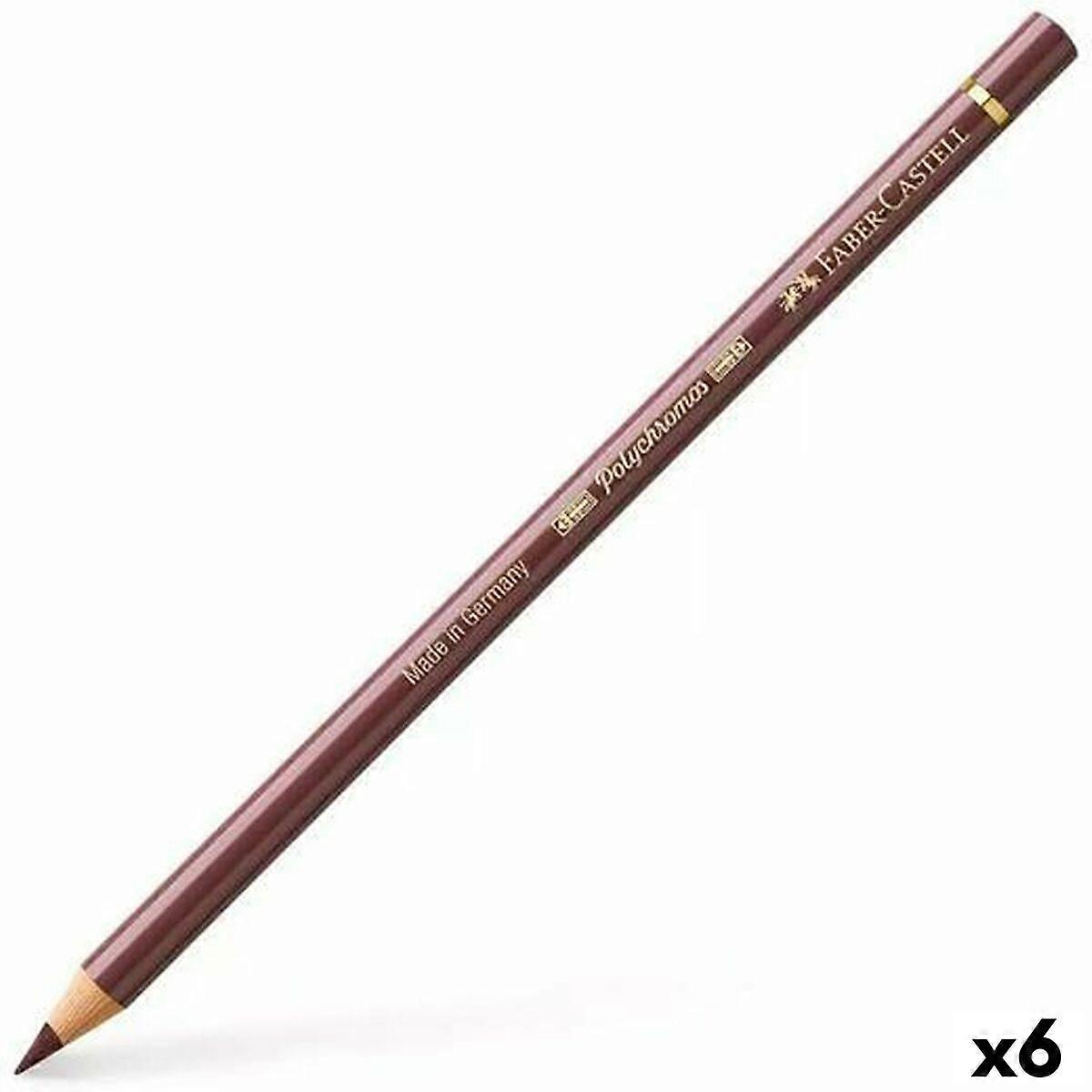 Colouring pencils Faber-Castell Polychromos 176 Van-Dyck Brown (6 Units)