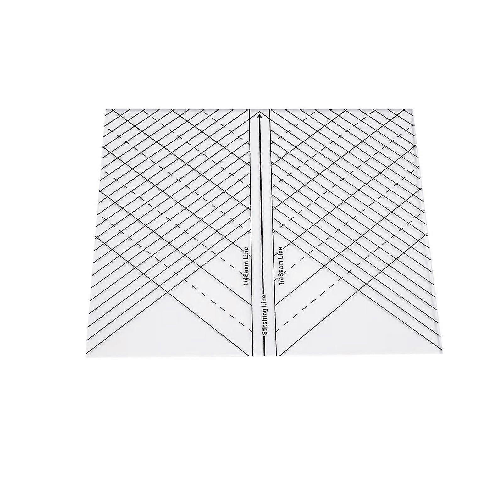 Curved Quilting Ruler Acrylic Ruler Sewing Ruler Template (1pcs, White)
