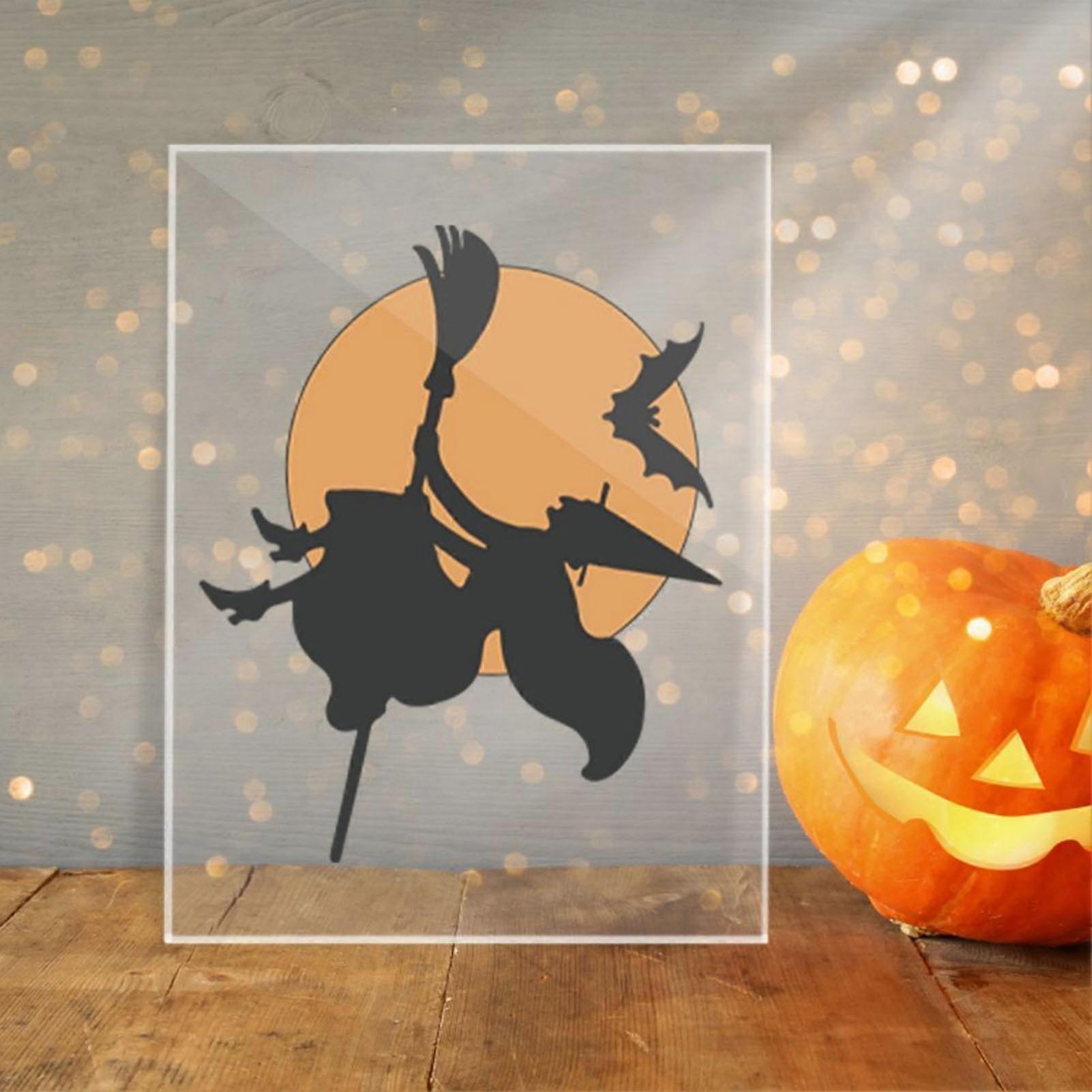 هالوين صورة زخرفية واضحة نمط هالوين موضوع الاكريليك زخرفة اللوحة عطلة الديكور 14x21cm CBS719X13