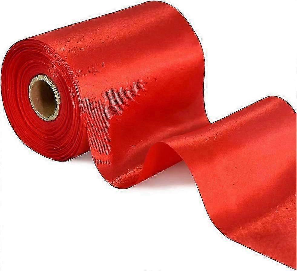 Wide Red Satin Ribbon - 4 Inch, 22yd