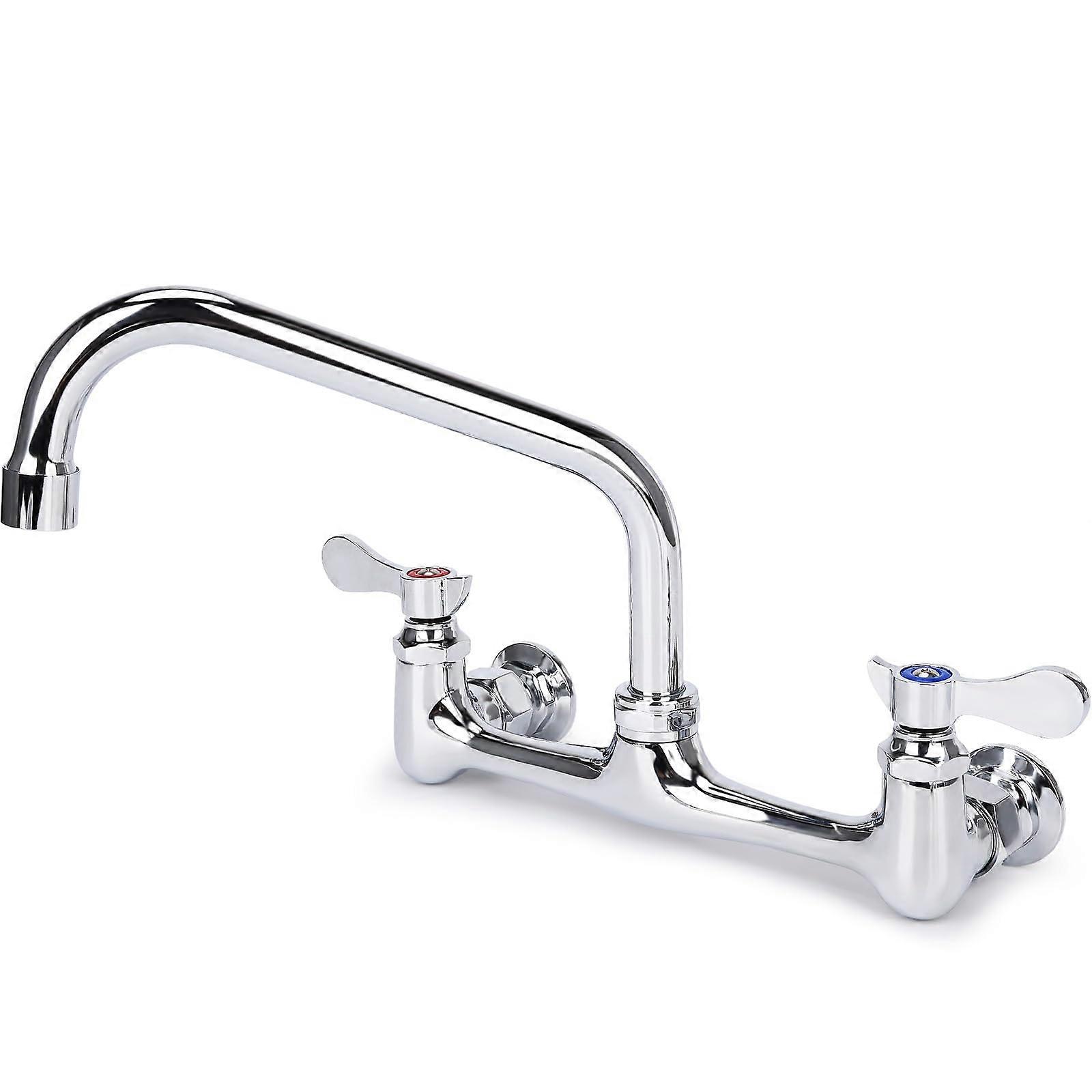 8" Center Dual Handles Brass Utility Sink Faucet with Swivel Spout