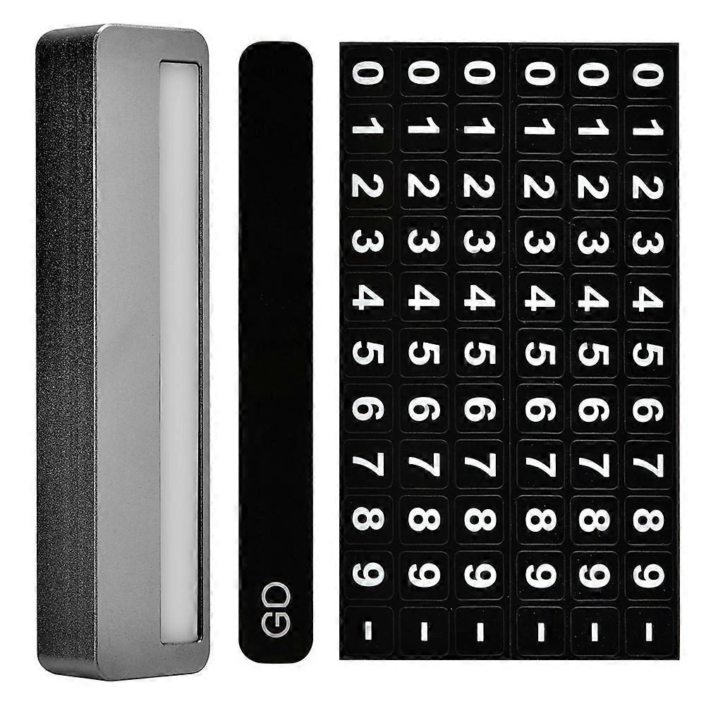 Car Temporary Parking Card Stop Sign Reversible Auto Mobile Parking Phone Number Plate (Gray)