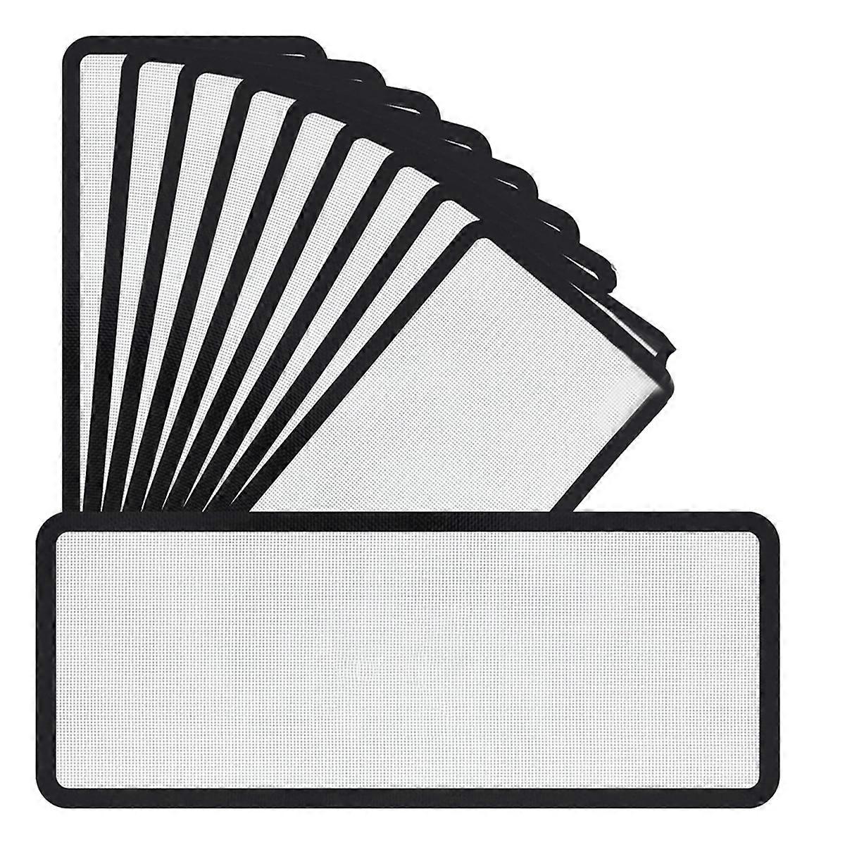 10 Pieces Silicone Mats for Freeze Dryer Silicone Mats Reusable Baking Easy Clean No Stick Trays Black