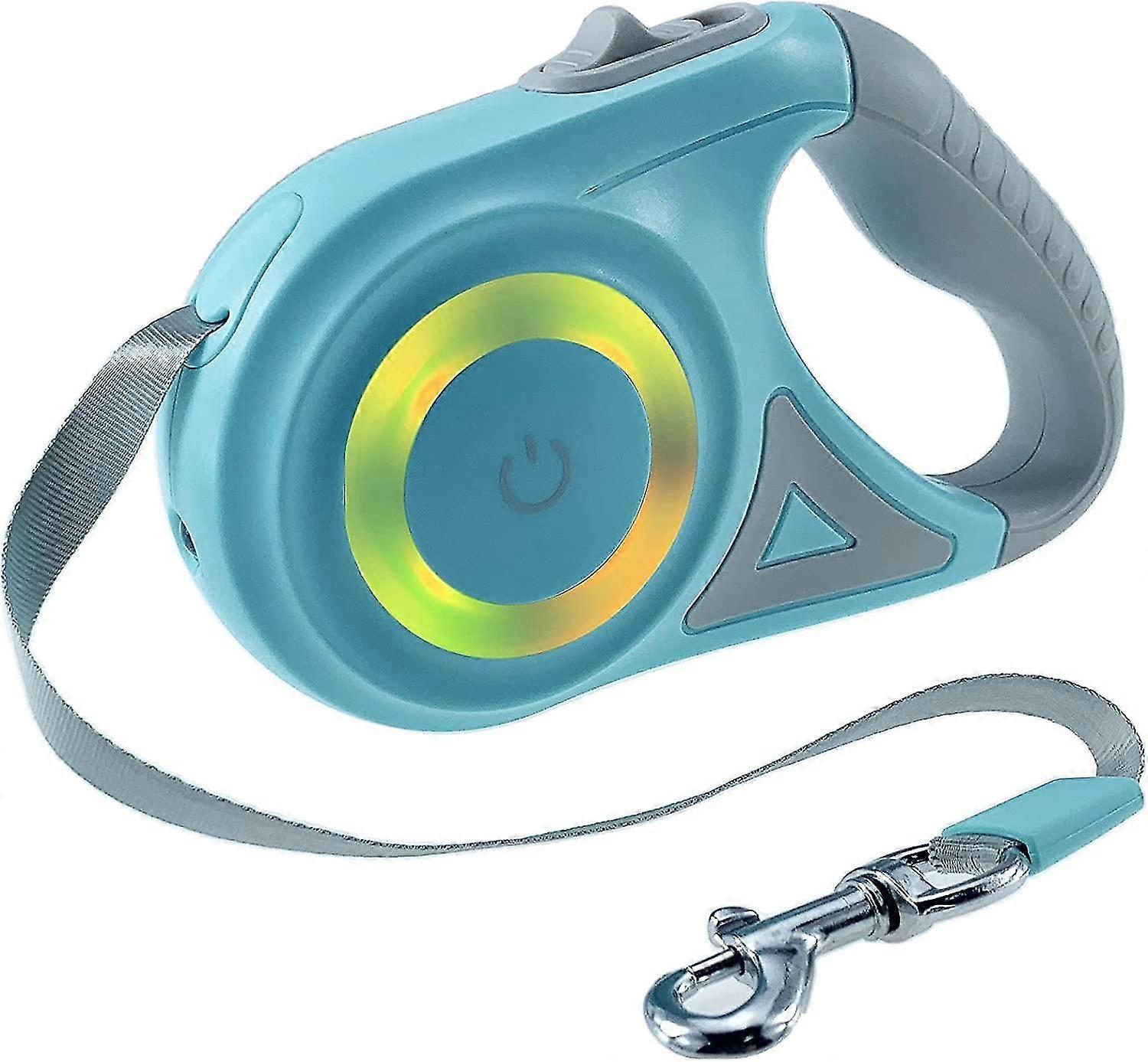 الكلب المقود الكلاب القابلة للسحب المقود مع أدى مصباح يدوي مشرق المشي المقود لجرو الكلاب الصغيرة والمتوسطة المقود بيد واحدة الفرامل الحرة الحركة واحد ولكن