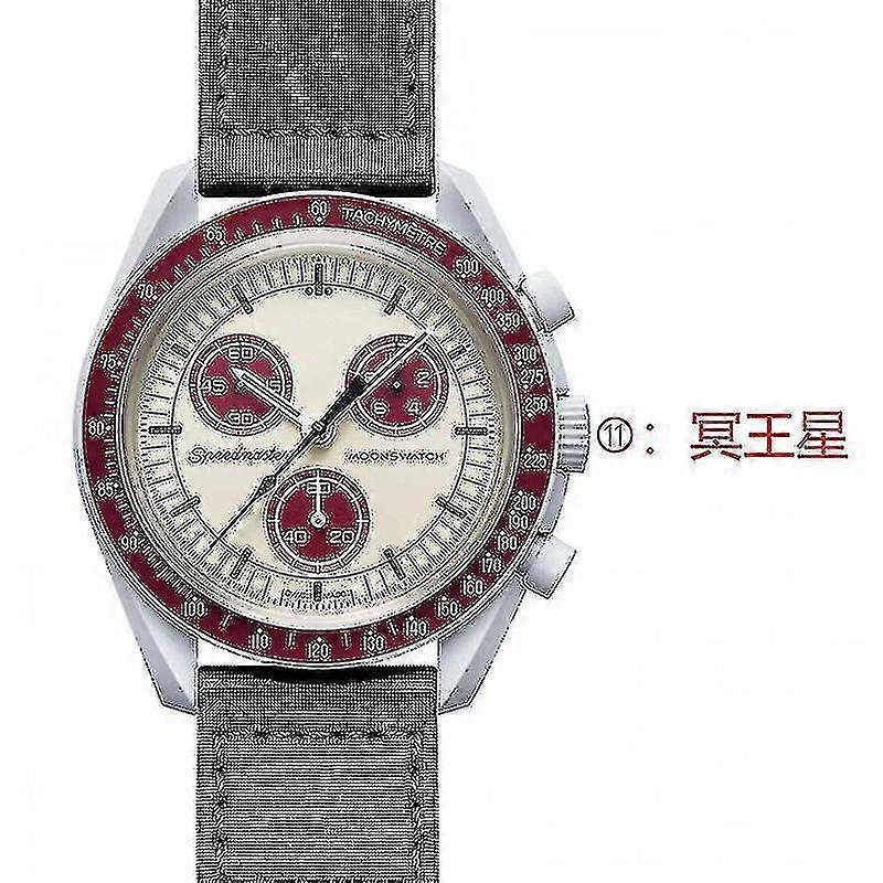 11 Colors Ceramic Case Nylon Material Strap Comfortable To Wear Six-pin Multi-function Quartz Watch