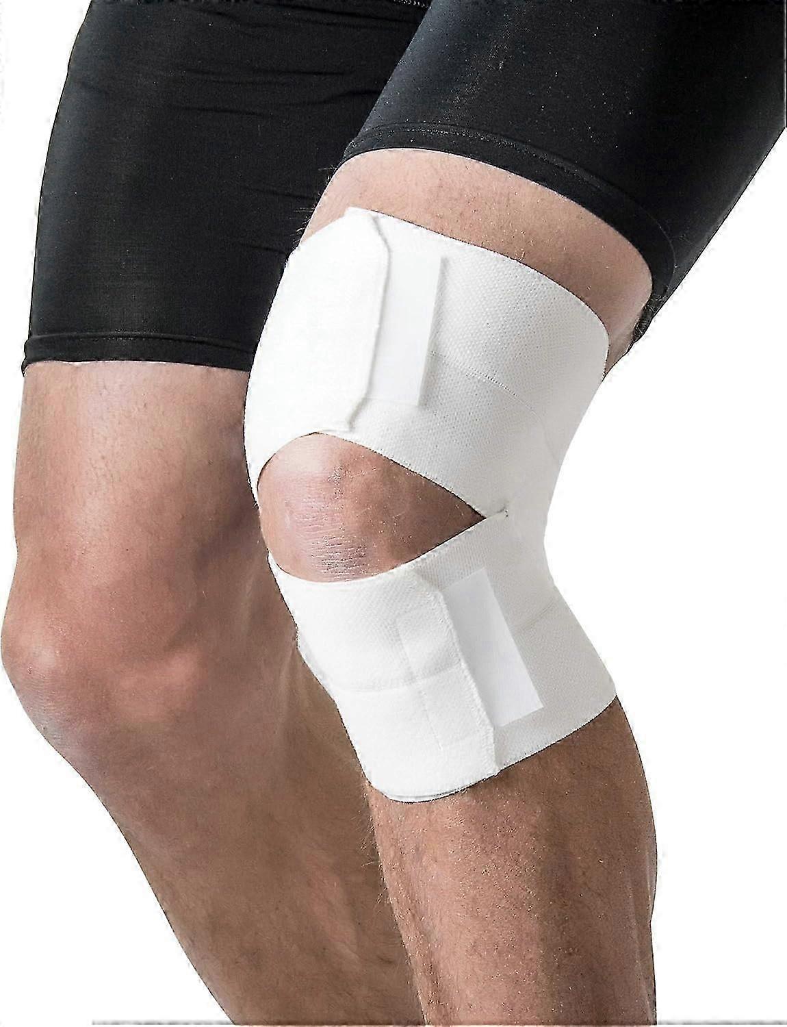 unique Elastic Knee Wrap, White - 4"