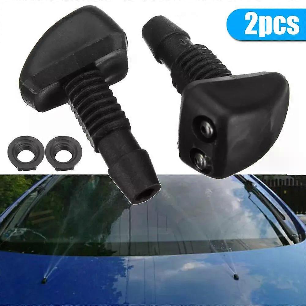 2Pcs Car Windshield Wiper Pad Sprayer Nozzle Front Window Car Sprayer Plastic Accessories U Replacement Accessories