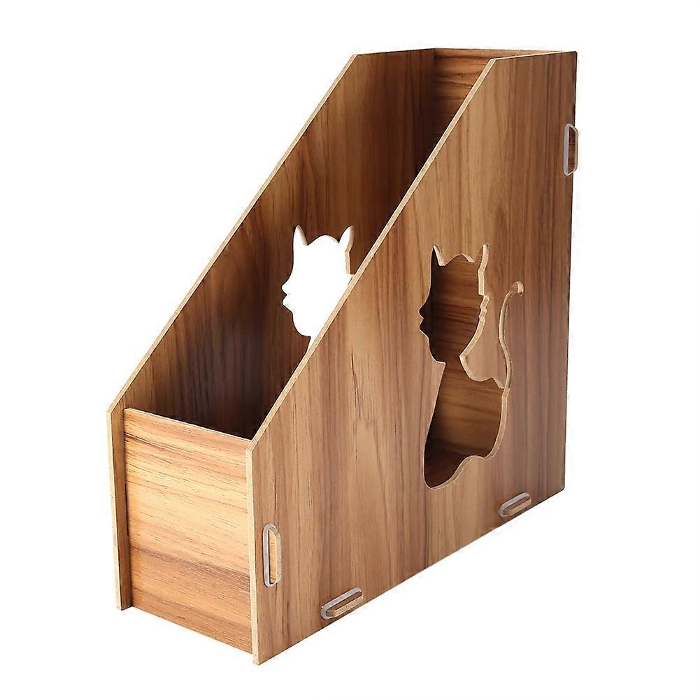 Modern hollow cat DIY office display rack magazine file storage rack desktop file classification rack