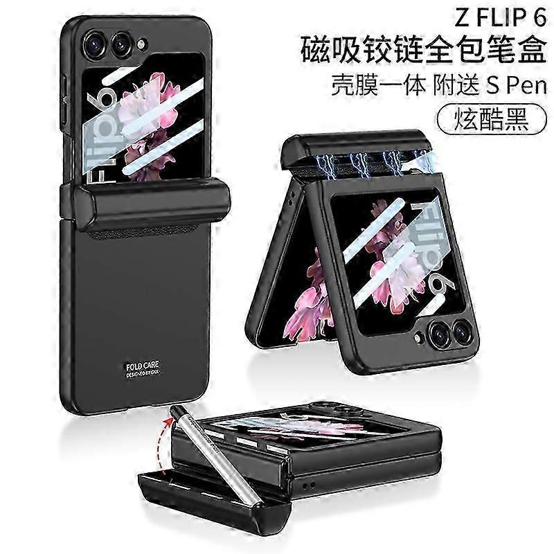 Magnetic Hinge Protection Case for Samsung Galaxy Z Flip 6 with S Pen