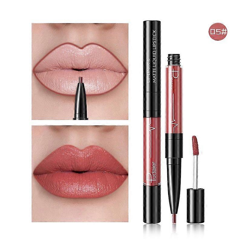 Pudaier 2 In 1 Velvet Lip Liner Pencil 16-Color Matte Lip Liner Set Lip