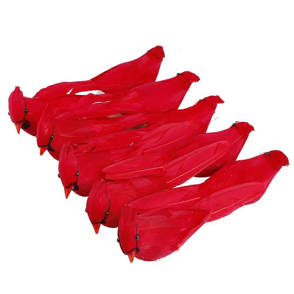 Christmas Tree Red Cardinal Clip-Ons Set of 12