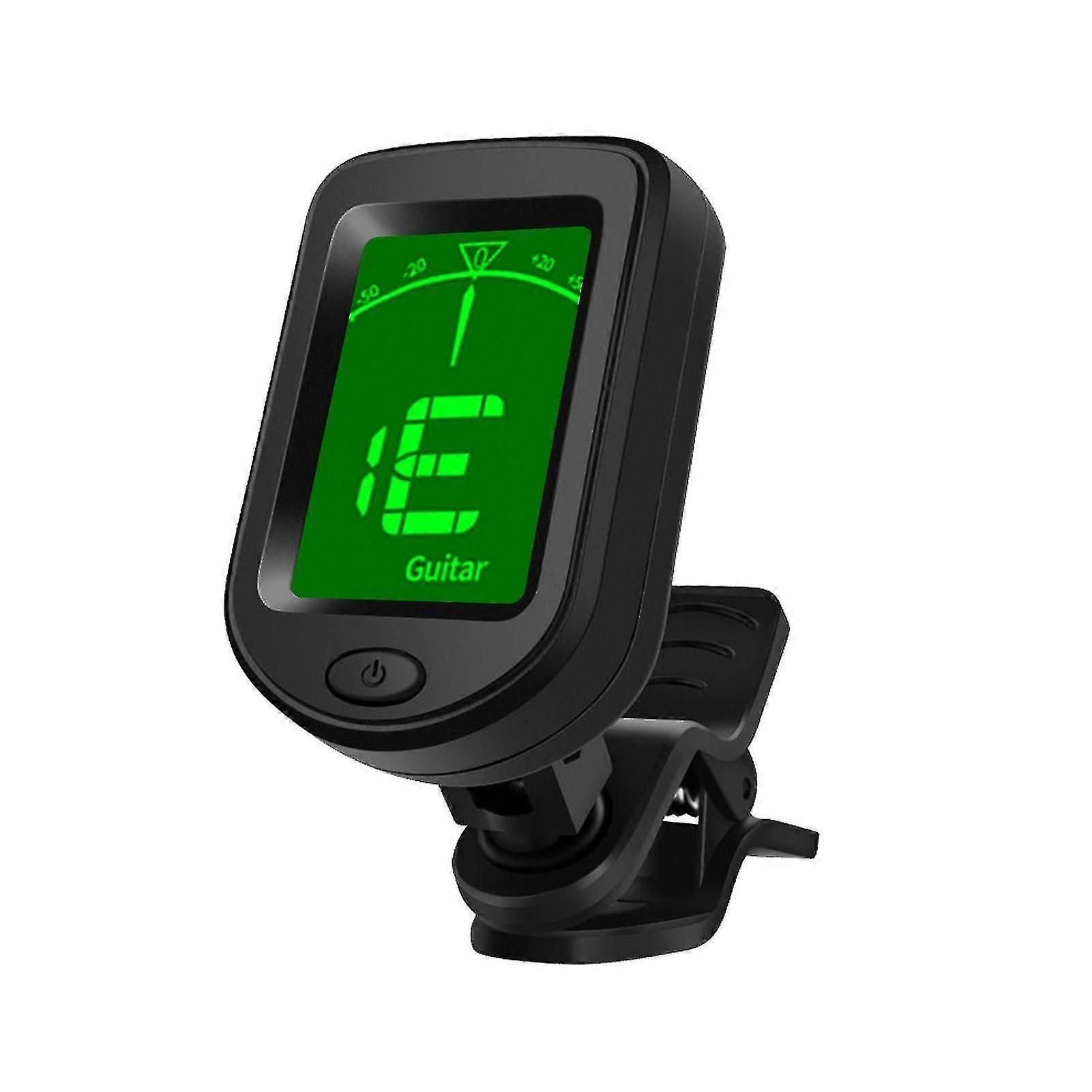T-02 Guitar Tuner Clip-on Chromatic Digital Tuner LCD Display Mini Size Tuner for Acoustic Guitar