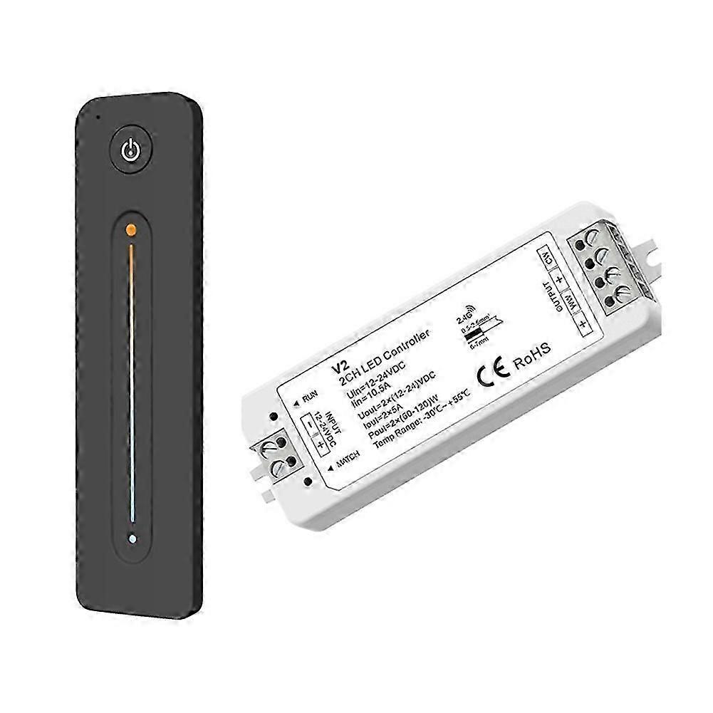 Tuya LED Dimmer con Telecomando Wireless 2.4G RF 12-24V 2CH RF Regolatore di Temperatura Colore Regolatore Striscia LED