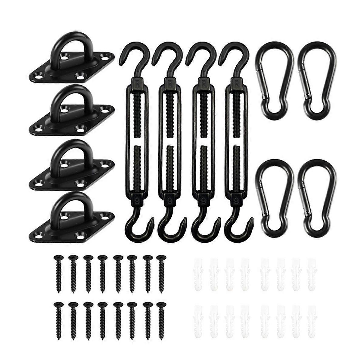 44 Pcs Sun Shade Sail Hardware Kit for Triangle Rectangle Sun Shade Sail Installation,for Patio, Garden Outdoors