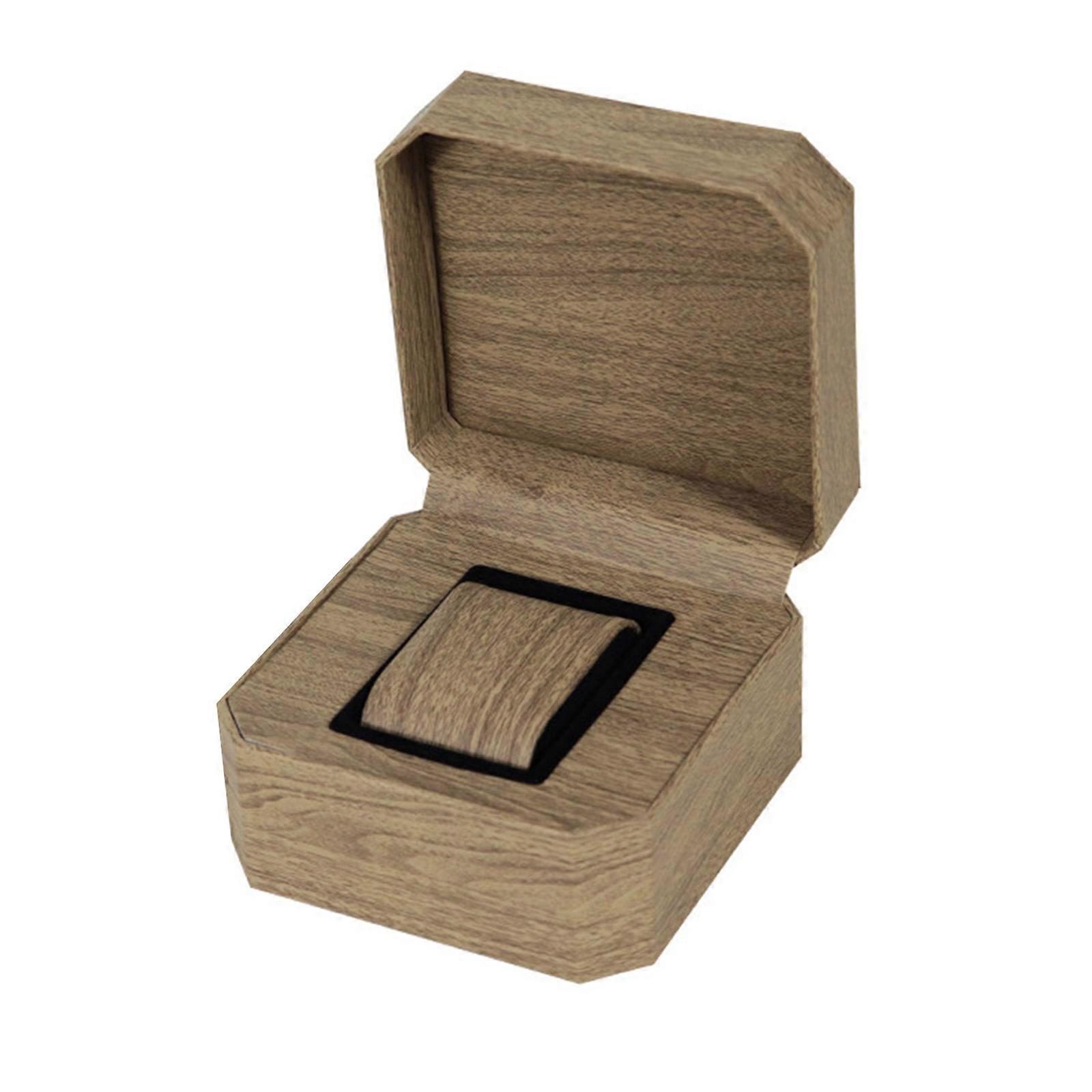 Travel Friendly Watch Organizer Elastic PU Material Watch Box Watch Container Box Watch Case Perfect for Storage Display log color