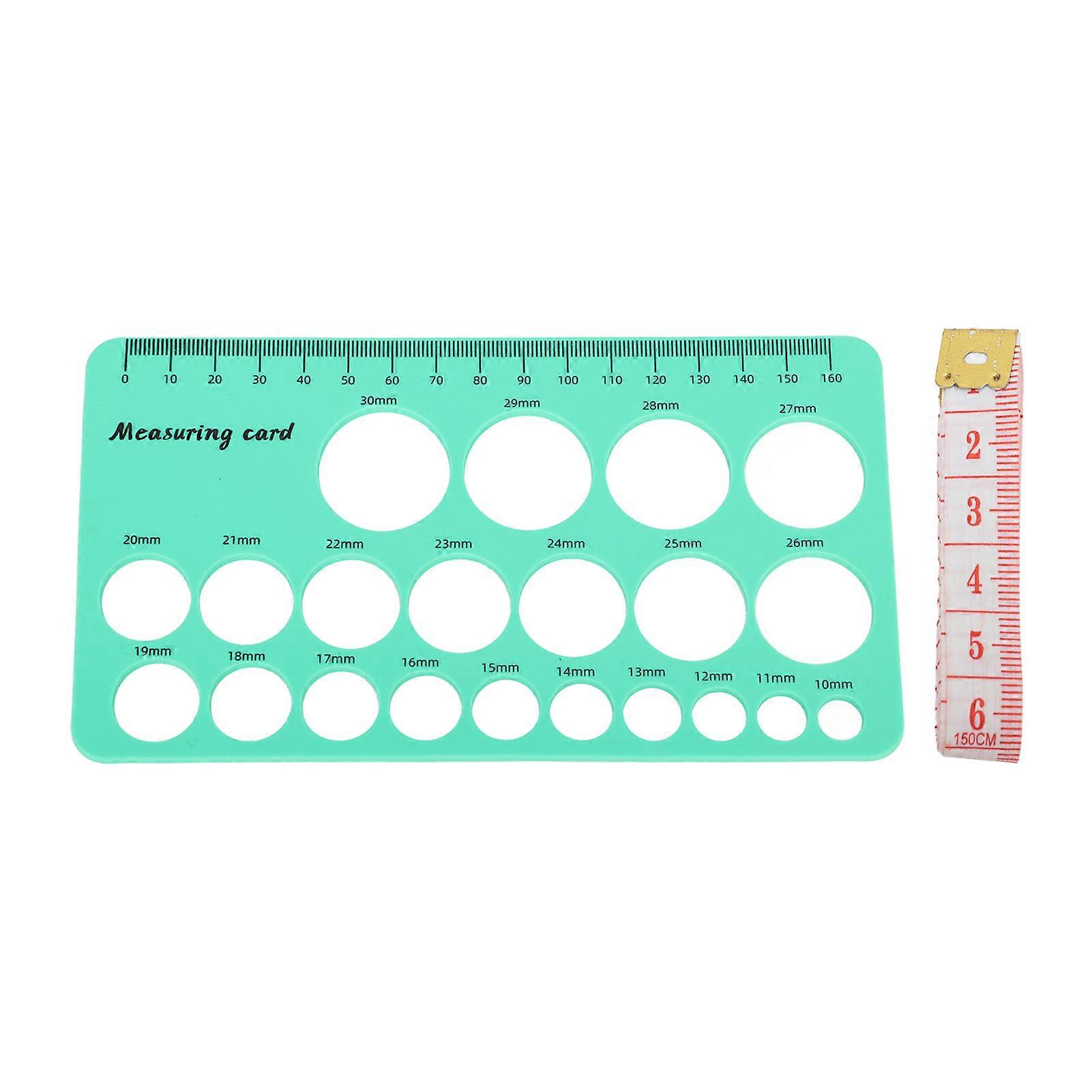Mothers Nipple Measurement Ruler Flexible Silicone Breast Flange Measuring Tool with 1.5m Soft Tape