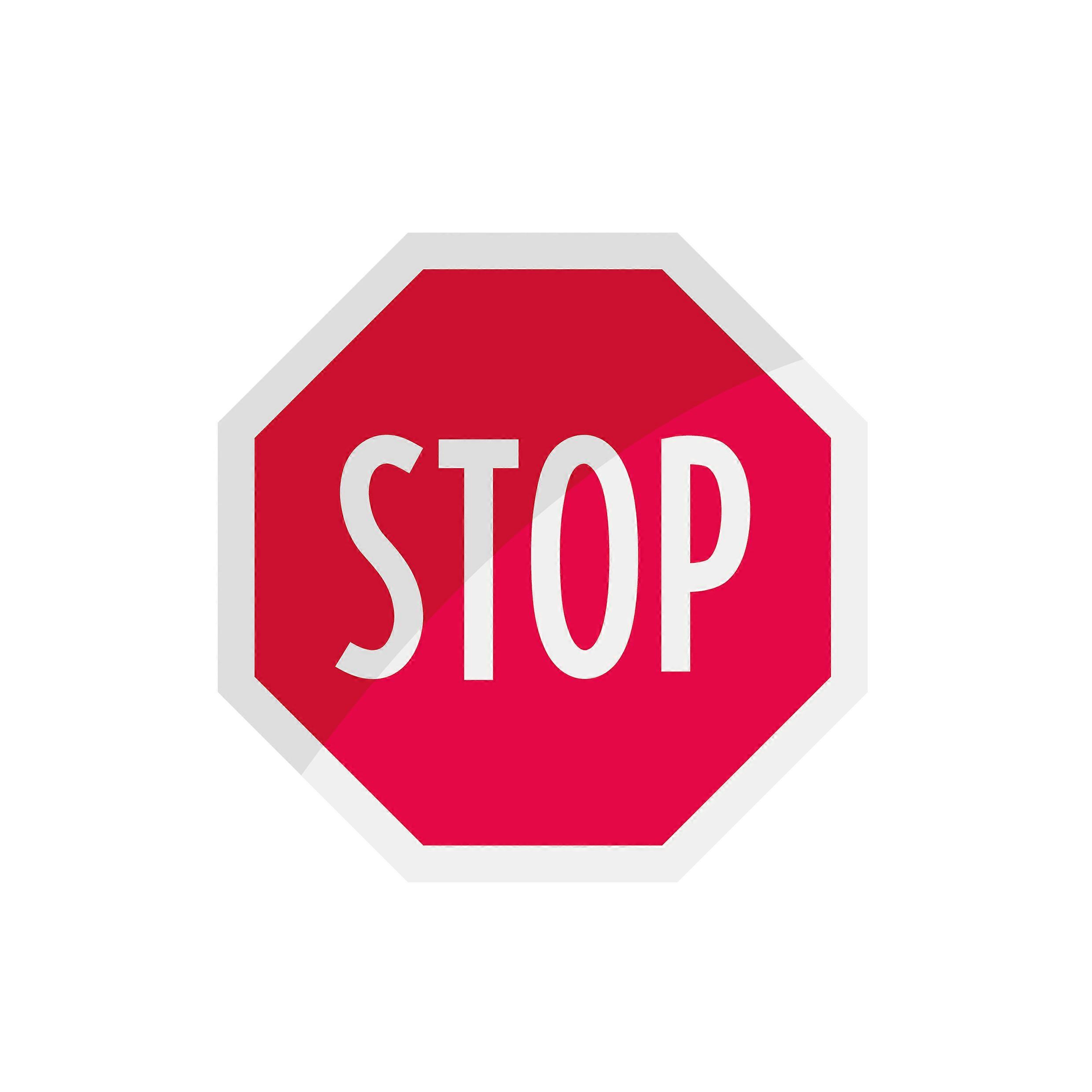 Iron-on patch Street Sign Stop Symbol