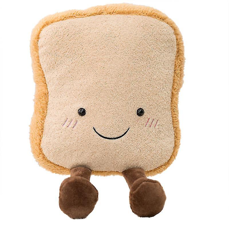 Oreiller En Peluche Toast - 18 Cm, Coussin Déco Mignon En Forme De Pain Grillé Pour Salon Ou Chambre