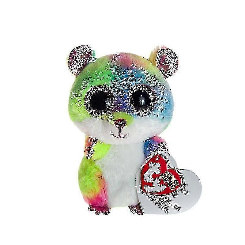 光沢のある大きな目のレインボーハムスターぬいぐるみ-クリスマスギフト