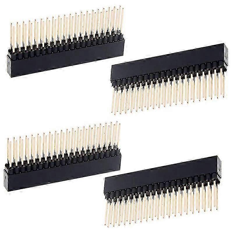 2 x 20(40 Pin) Stacking Header for A+/B+/Pi 2/Pi 3 Extra Tall Header (Pack of 4)