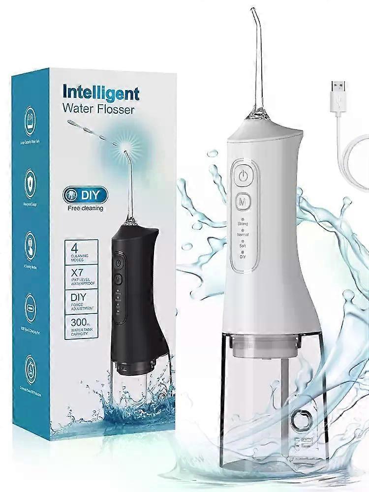 Professional Water Flosser with Waterfall Micro Bubbles Technology, Interdental Cleaner with DIY Adjustment of Water Pressure