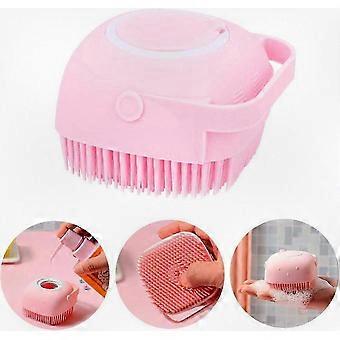 Exfoliating Silicone Bath Brush with Built-in Soap Dispenser