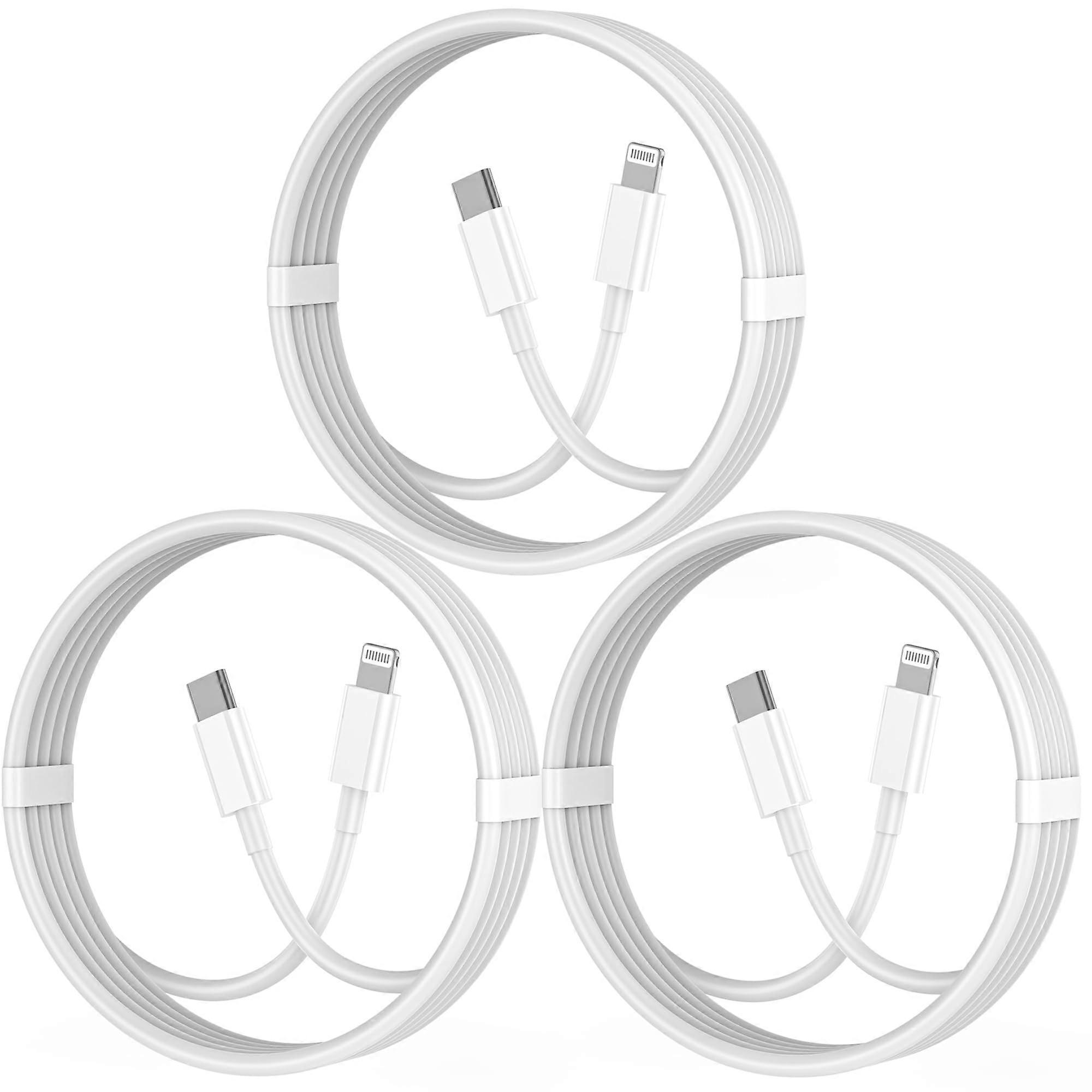 USB C to Lightning Cable 3 Pack 6FT MFi Certified Fast Charging Cord for iPhone 14/13/12/11/XR/XS/8/iPad Compatible