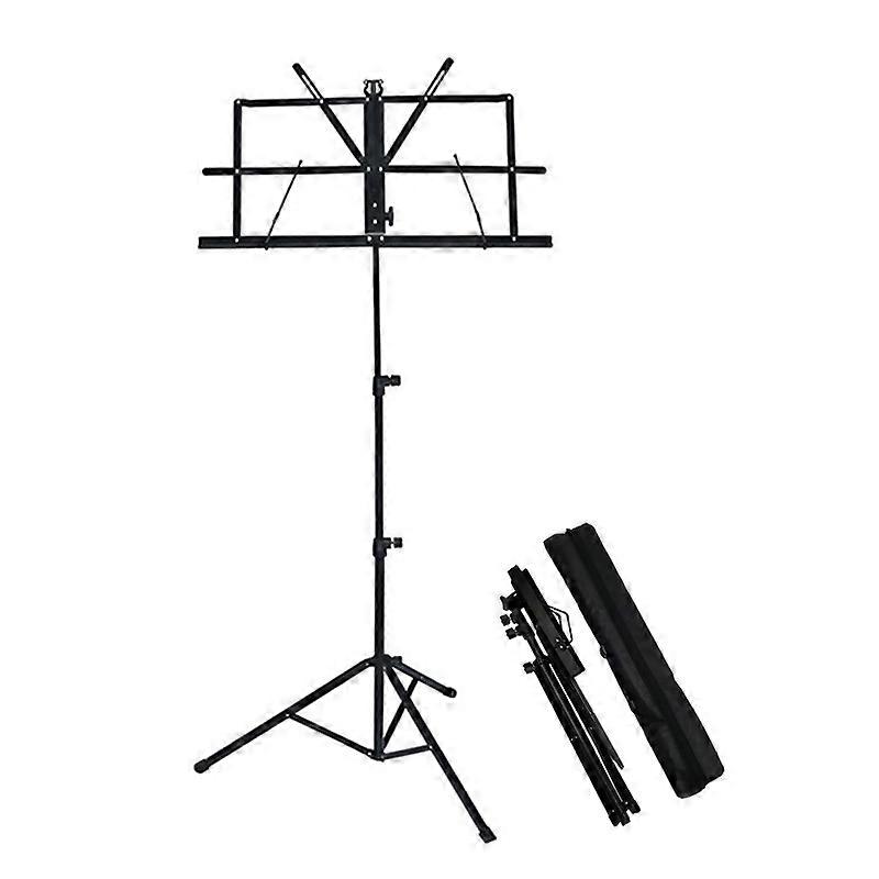 Music Stand Lightweight Easy to Set Collapsible Adjustable Orchestra Portable Sheet Music Stand with Carry Bag School New