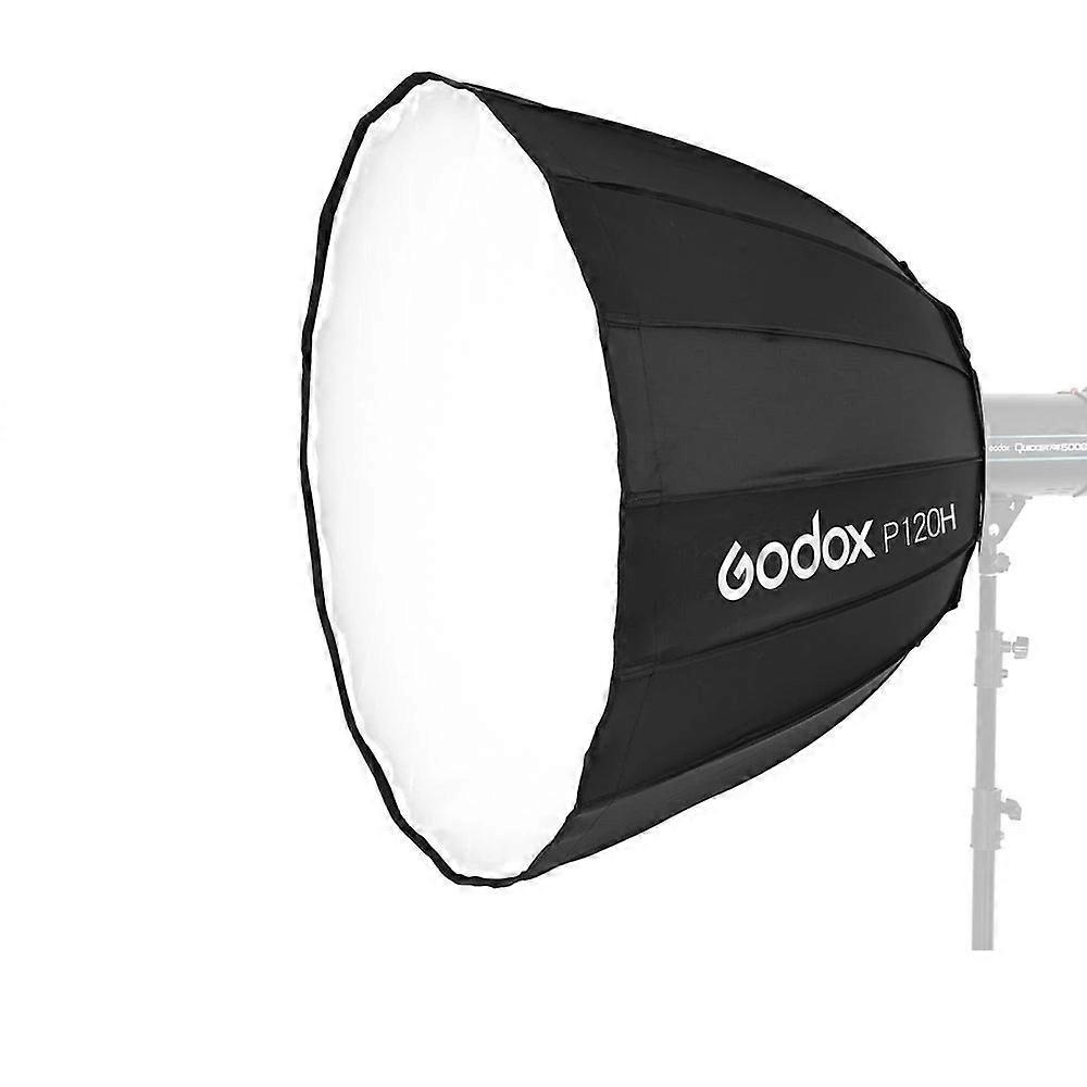 Godox P120H 120cm syvä parabolinen softbox-heijastin diffuusori studiovalolaatikko (musta)