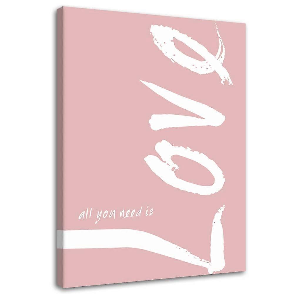 Impression sur toile, Amour rose - 80x120