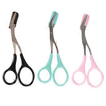 3 pz Sopracciglia Trimmer Forbici con Pettine, Sopracciglia Modellare Taglio Pettine Antiscivolo Accessori di Bellezza