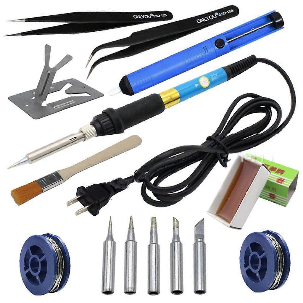 14 in 1 Tin Soldering Iron Electric 60W for Pyrography Carving Words Durable