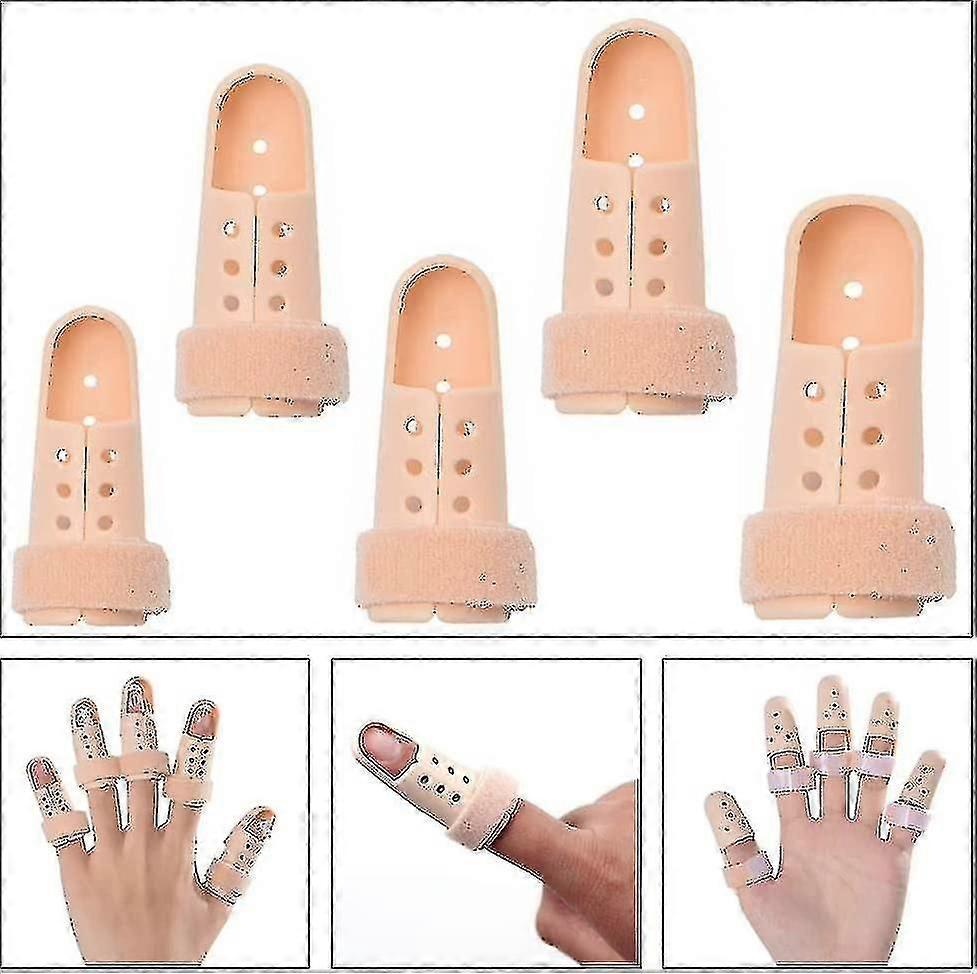 6 قطع البلاستيك الاصبع دعم حامي الاصبع جبيرة مطرقة الزناد الاصبع جبيرة الاصبع دعم حامي