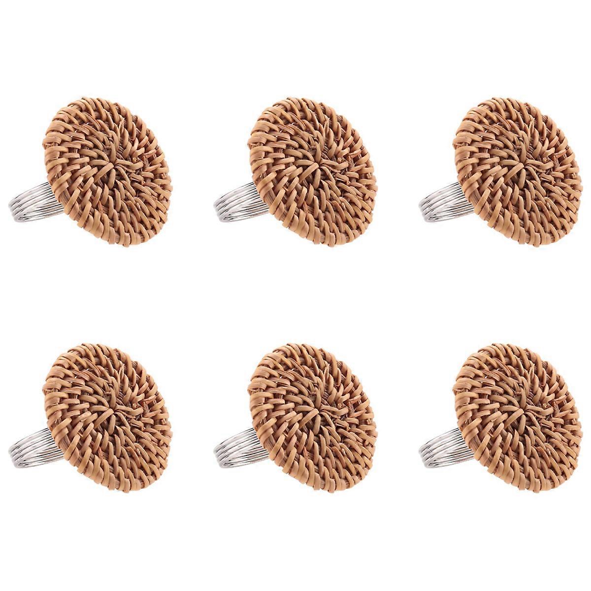 Fall Napkin Rings Set of 6, Vintage Napkin Ring for Table Setting