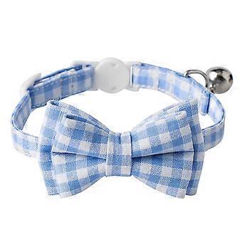 Breakaway Cat Collar with Cute Bow Tie and Bell, Adjustable Collars for Cats, Kittens, Puppy, Plaid Collars