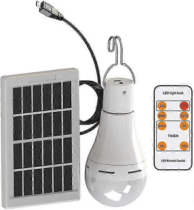 Solar Powered Portable Hanging Lamp Rechargeable Tent Lantern with Remote Control Lighting (7W)