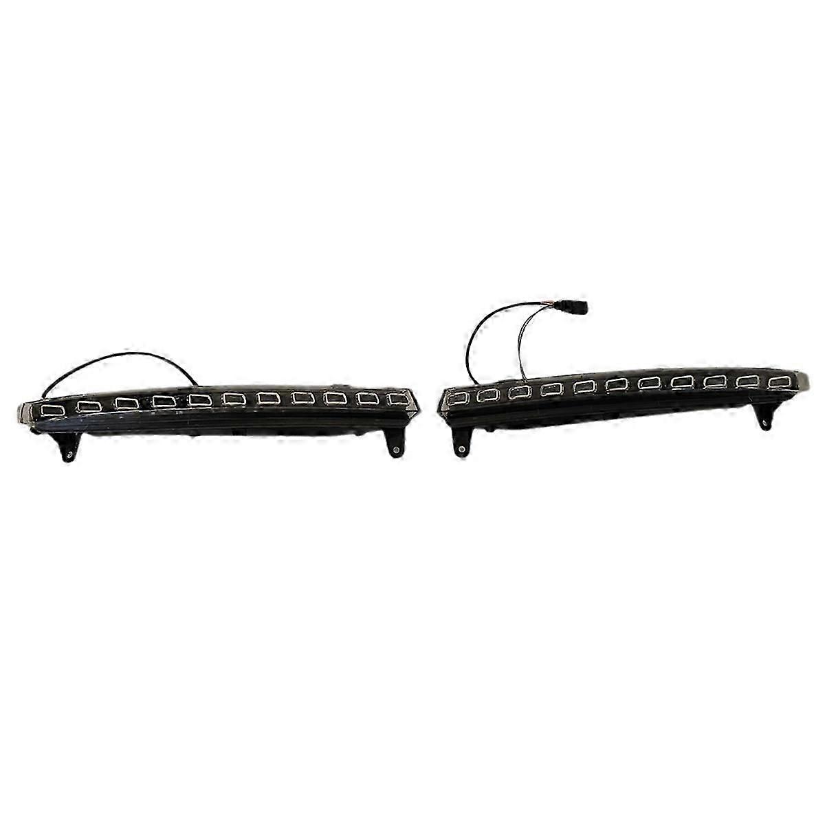 Upgraded Version Plug Play Front Bumper LED Daytime Running Light for 2005-2009 White & Amber Turn Signal Lamp