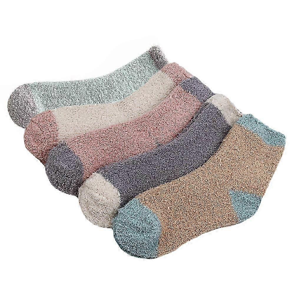 5 أزواج من الجوارب الدافئة للنساء جوارب الشتاء الجوارب الدافئة الغامضة الجوارب الدافئة السميكة