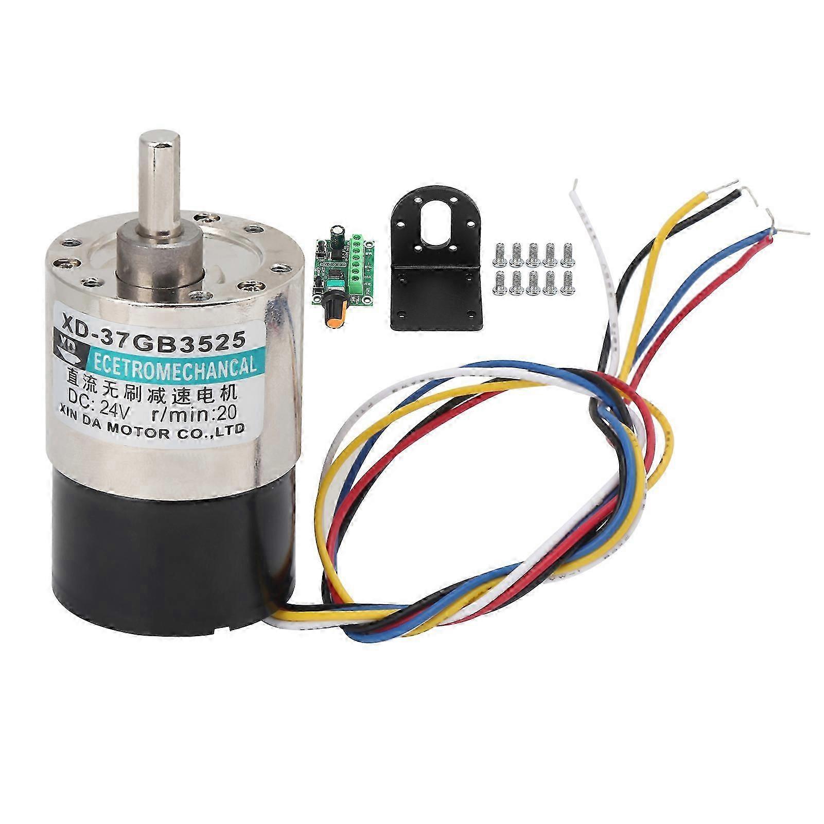 Brushless Motor CW/CCW with Bracket Speed Control Board DC24V for Micro Machinery20rpm/min
