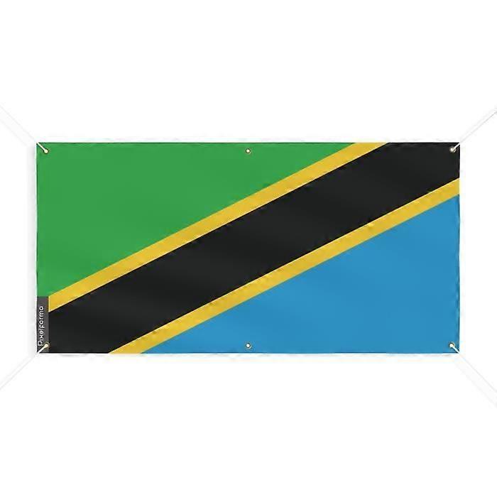 Tanzania Flag Banner 6 Grommets 80x160cm Polyester