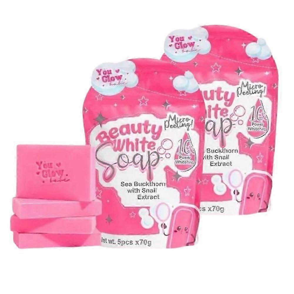 صابون بيوتي وايت من يو جلو بيب، 5 قطع × 70 جم