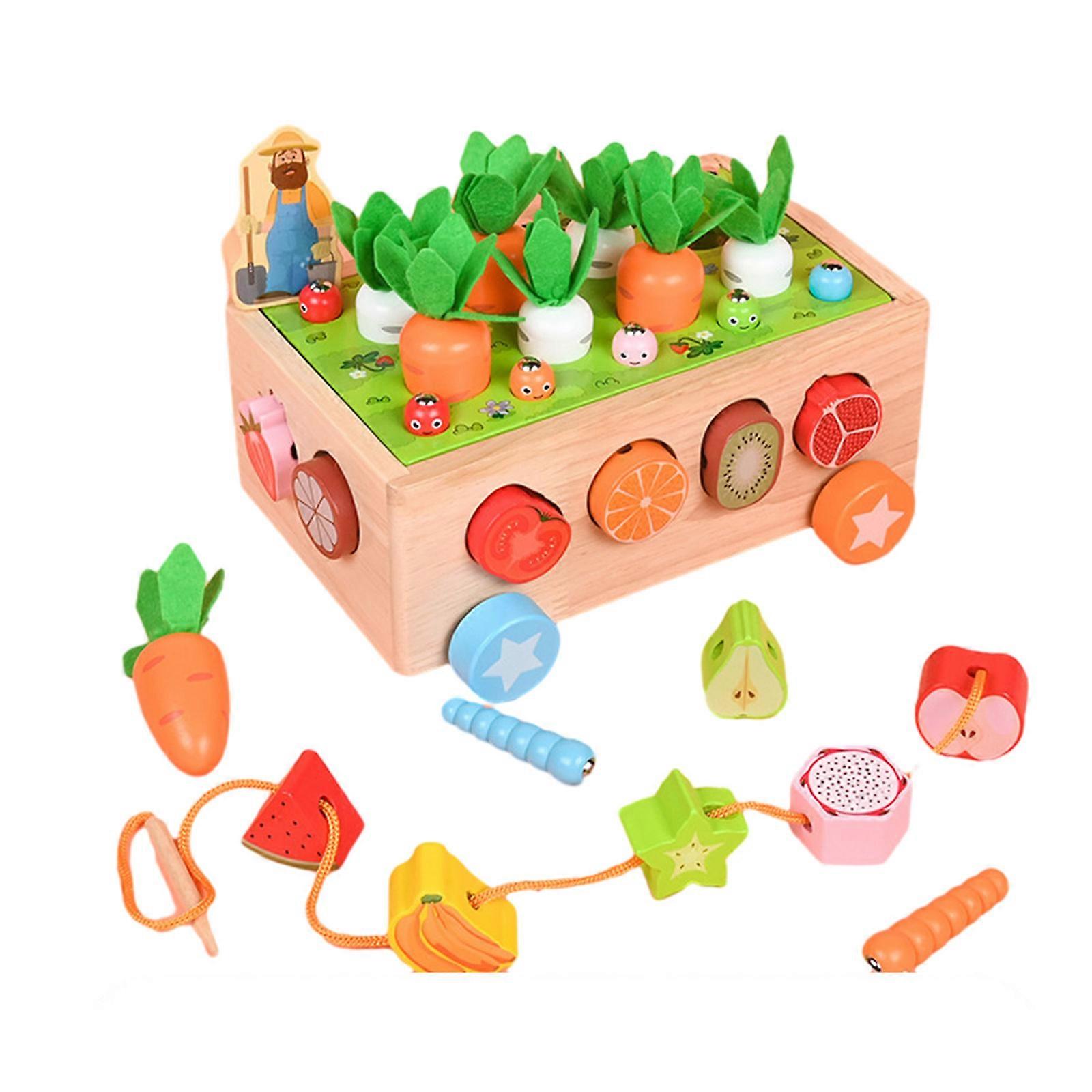 Baby  Toy Wooden Puzzle Shape Color Cognitive Learning Toy Education Fine Motor Skill Board Game for Toddlers