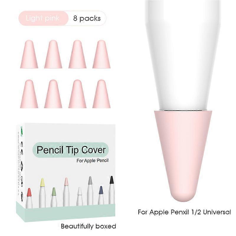 8PCS Silicone Nib Case Replacement Stylus Pen Tip Cover For App Pencil 1st/2nd