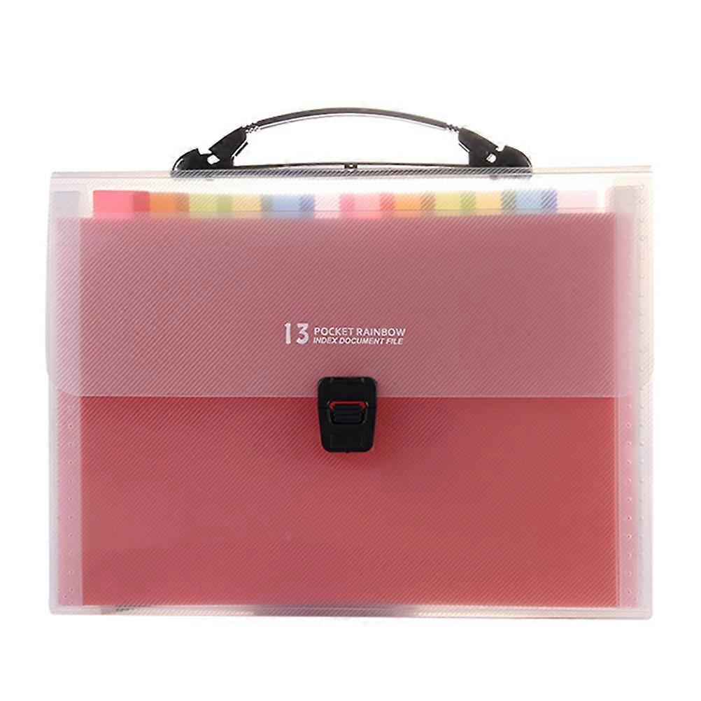 Lightweight Accordion File Folder Organizer Multilayer Document Storage for Papers, Receipts, Tickets Rainbow Design for Home Office Use