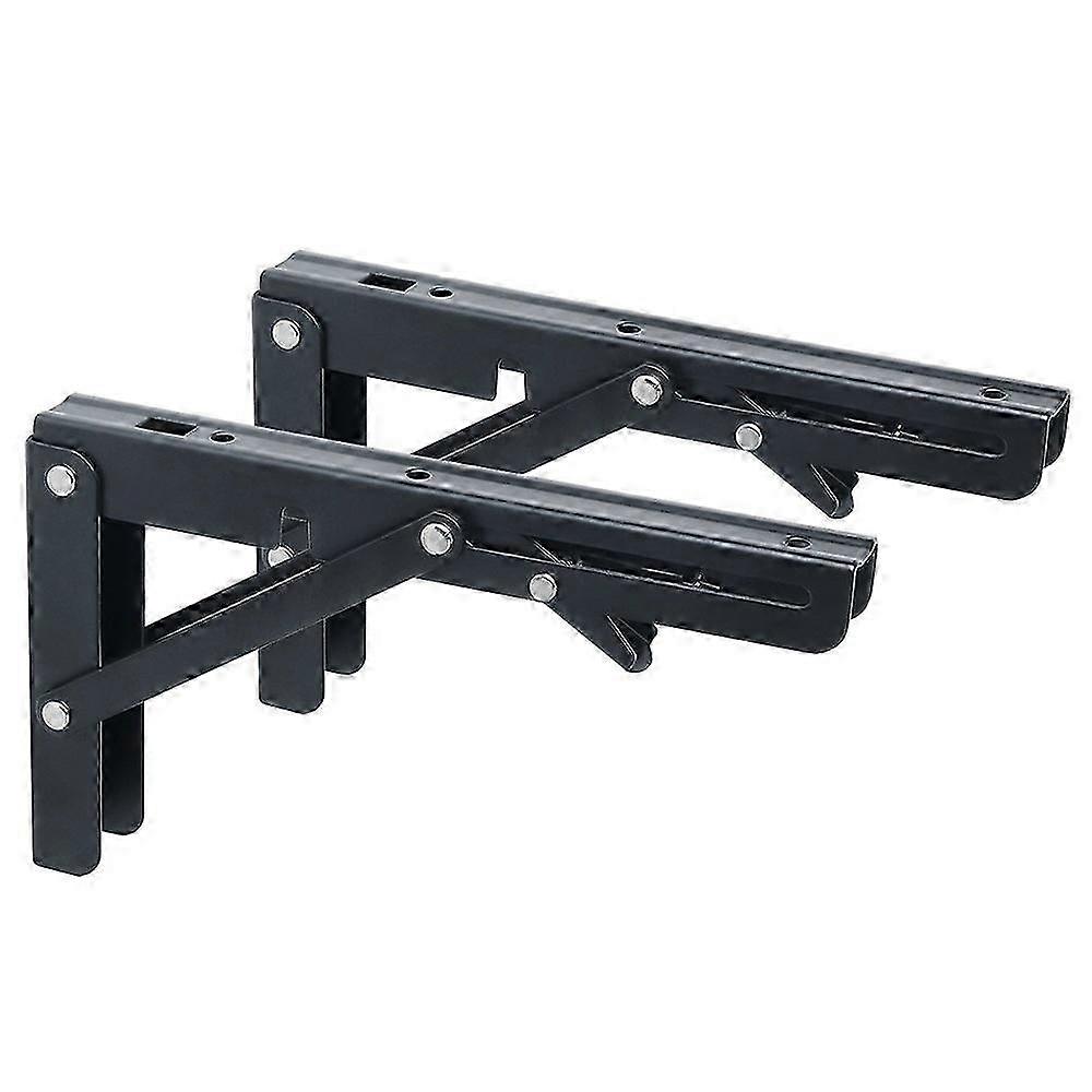 Heavy Duty Wall Mounted Foldable Shelf Support Bracket 200mm*120mm, Black
