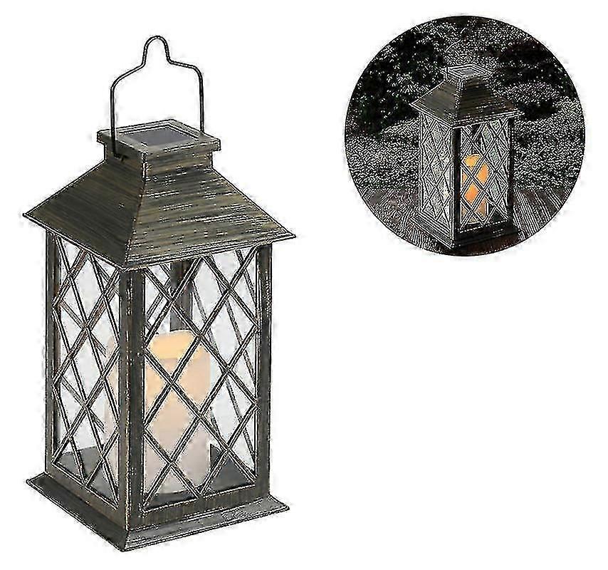 Solar Lantern With Led Candle And Deceptively Real-looking Flickering Effect, Ip44 Festive Light For Decorative Garden (1 Piece)