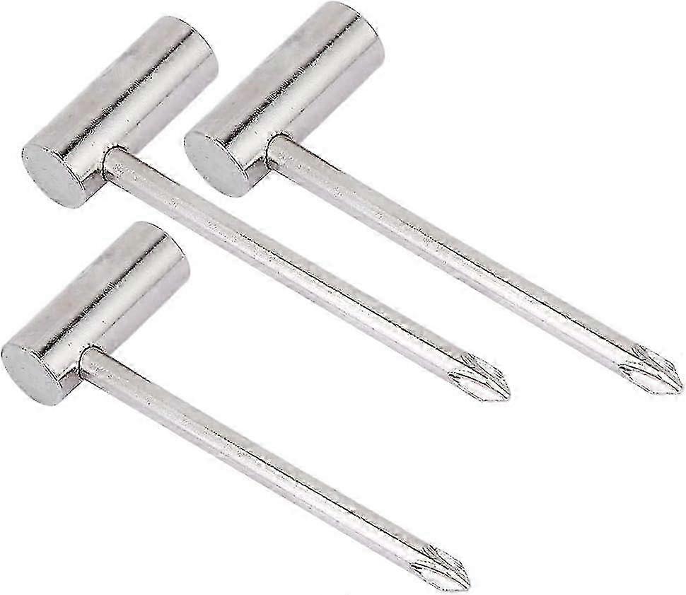 Μεταλλικό Εξαγωνικό Ανταλλακτικό Κλειδιού Ρύθμισης Κιθάρας για Μέρη Ηλεκτρικής Κιθάρας (Ασημί, 3τμχ)