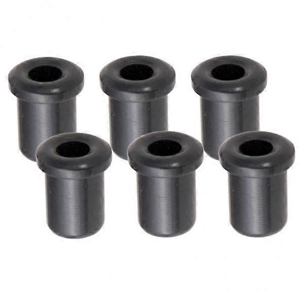 7X 6PCS Guitar String Mounting Ferrules Through Body Bushing for Guitar Black
