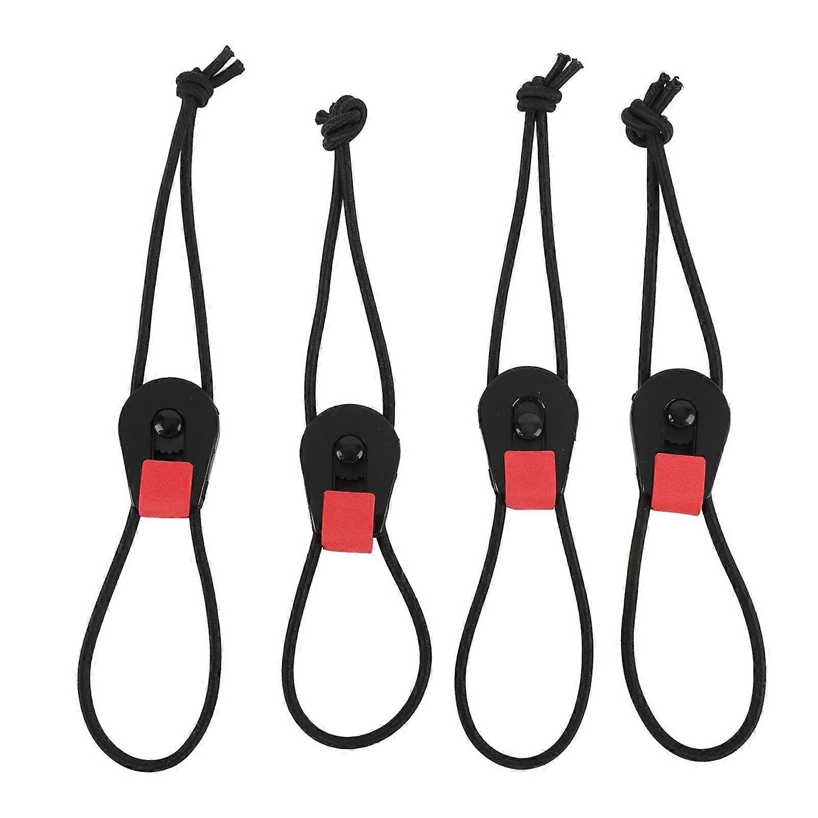 Fangstangen Elastic Cable Ties 4PCS - Adjustable Reusable Stretch Rod Straps with Quick Release for Fishing Rods