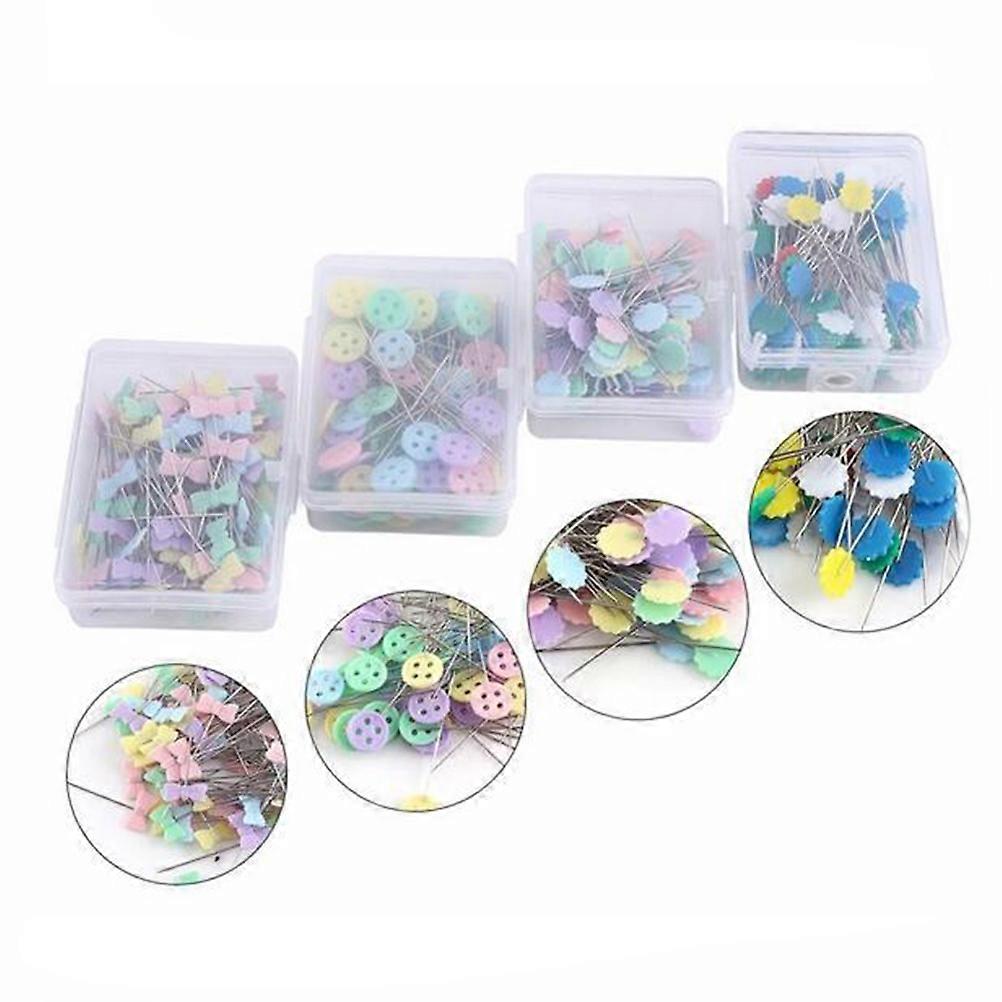 100pcs Durable Button Head Straight Flat Buttons for DIY Sewing Crafts with Assorted Color and
